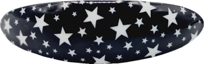 Haarsoires Haarspeld Patentspeld 9cm - Ovaal - Sterren Print - Zwart Wit - Haarspelden voor Dames - Haarklem - Haarclip - Haaraccessoires - Hair Clip - Decoratieve Haaraccessoire