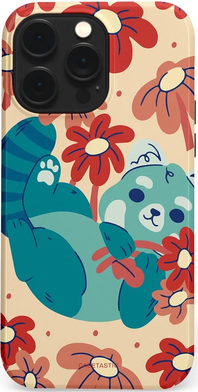 Casetastic Hoesje Geschikt voor Apple iPhone 14 Pro Max Magsafe - Stijlvolle Beschermende Duo-layer Case - Rode panda knuffels