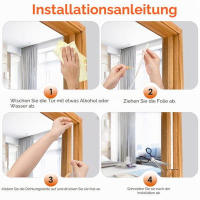 Tochtstrip voor Deuren - Zelfklevende Schuim Afdichtingsstrip Weerstrip voor Deurframe en Ramen Kieren, Anti-Botsing D Type Deur Afdichtingsstrip 20 Feet (Wit)