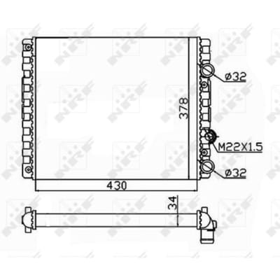 Radiator, motorkoeling NRF 509519