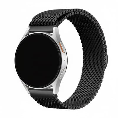 Milanees bandje - geschikt voor Garmin Venu 2s / 3s / 4 (41mm) / Vivoactive 4s / Forerunner 255s / 265s - Huawei Watch GT 5 Pro - 42mm / GT 6 / GT 5 / GT 4 - 41mm - rvs - zwart