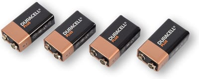 Duracell Plus Batterijen - 9V Alkaline - 550mAh - 4 Stuks