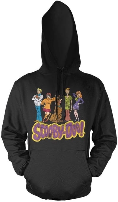 Team Scooby Doo -hoodie met verweerde look Zwart