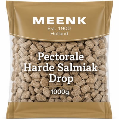 Meenk Pectorale Harde Salmiak Drop - 1 Kilo - Oud-Hollandse Menthol & Salmiak Drop