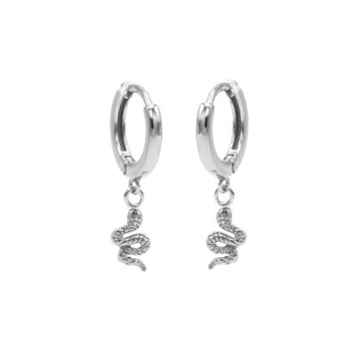 Karma hinged hoops symbool snake zilver M1988HIN