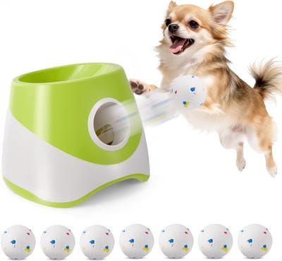 HEZIVO® Automatische Ballenwerper Hond - Speelgoed voor Honden - 3 Afstanden - 6 Ballen