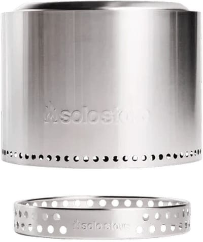 Solo Stove Bonfire-Vuurkorf mét Standaard 2.0 | Rookvrije Vuurplaats, Houtverbranding, Met uitneembare aslade, 304 Roestvrijstaal, 49,5 x 44,5 cm, 9 kg, Standaard hoogte 7 cm,