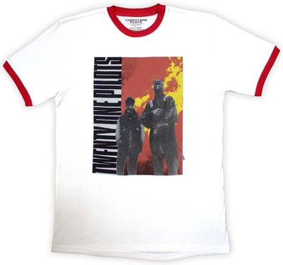 Twenty One Pilots - Side Stand Ringer Heren T-shirt - M - Wit