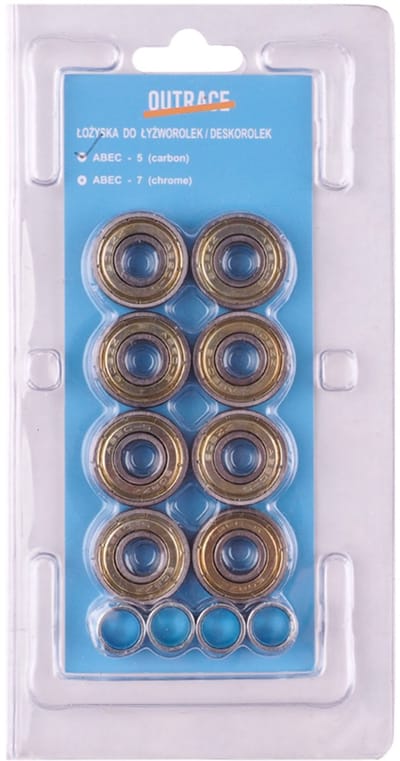 Outrace Lozyska Abec-5 karbonowe 8 stuks.