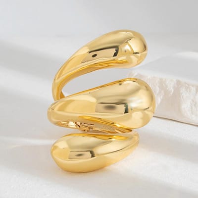 Irreguliere Meerlaagse Armbanden voor Vrouwen Vintage Overdreven Bangles Sieraden Hiphop Punk Stijl Pulseras Mujer beige