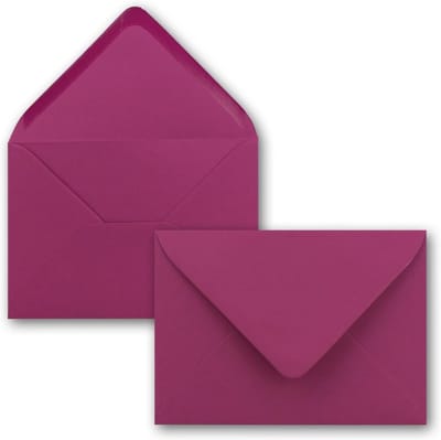 1000 Rode C6 Enveloppen 114x162mm Natgom Zonder Venster voor Wenskaarten en Uitnodigingen