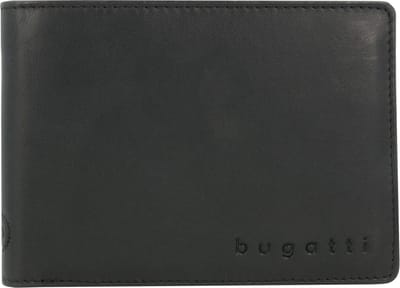 Bugatti Primo portemonnee leer 12 cm - Jongens - Horizontaal - schwarz