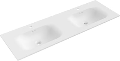 Mexen Vela ingebouwde wastafel dubbel 141 x 46,5 cm, wit mat - 25231401D