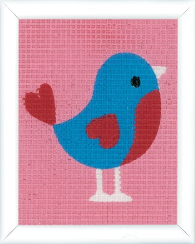 Vervaco - Stramien kit - Vogeltje - PN-0163458 - Borduren - Borduurpakket - Borduurpakket kind