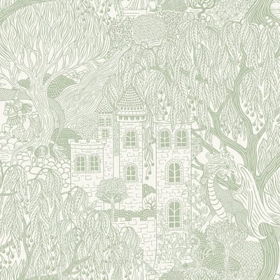 Boråstapeter Vliesbehang 8144 - Fairyland - Toile de Jouy Wit - 53cm x 10.05m