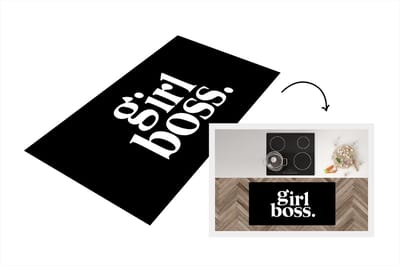 Keukenloper - Loper keuken - Spreuken - Girl boss - Quotes - 120x60 cm - Keukenloper vinyl