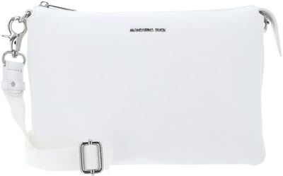 MANDARINA DUCK Leren schoudertas Mellow Leather Crossover Bag Blanc wit