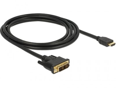 Premium DVI - HDMI kabel | DVI-D Single Link | verguld | zwart | 2 meter
