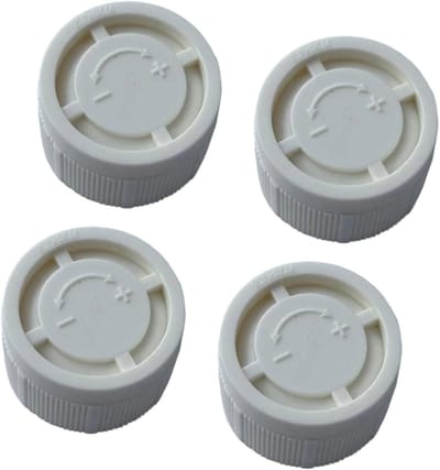 Radiator Thermostaat Cap - Verwarming Controle - Efficiënte Verwarming - M30x1.5 Schroefdraad - 4 Stuks - Witgrijs