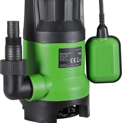 Dompelpomp Vuil Water en Schoon - Vlakzuigpomp 750W– Dweilpomp – Dompelpomp met ingebouwde vlotter – Waterpomp Elektrisch – Dompelpomp Kelderwater – 13000L Per Uur – Zilver/Oranje