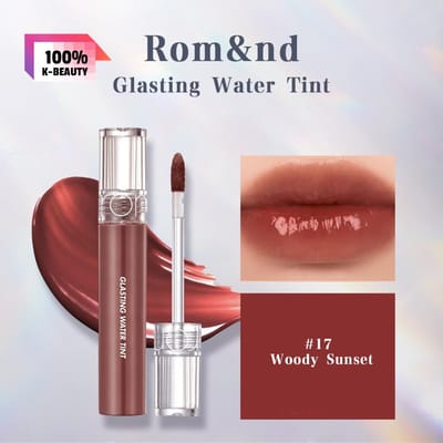 Glasting Water Lip Tint 17 Woody Sunset 4 g – Lip Tint, High Shine, For Women, Woody Sunset, Suitable For Daily Makeup
