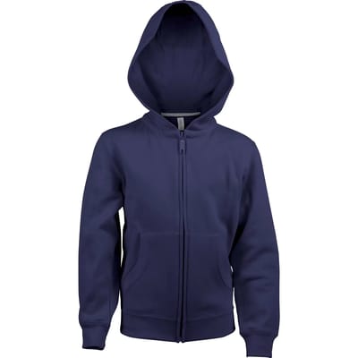 Kariban Kinder hooded sweater met rits K455 - Navy - 6/8 Y (6/8 ans)
