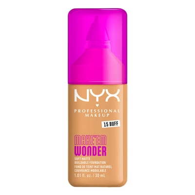 NYX Professional Make Up Make 'EM Wonder Foundation - Zachte matte finish - Met huidverzorgende hyaluronzuur - Buff