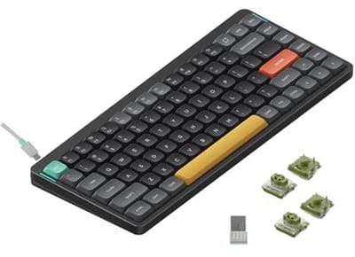 Mechanisch Toetsenbord 75% Low Profile Draadloos met Bluetooth en Bekabelde Verbinding