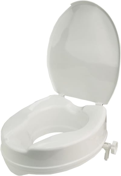 CRLYN® Toiletverhoger 10 cm - Voor Ouderen - WC Verhoger - Verhoogde Bril - Toiletframe – Eenvoudige Montage - Wit
