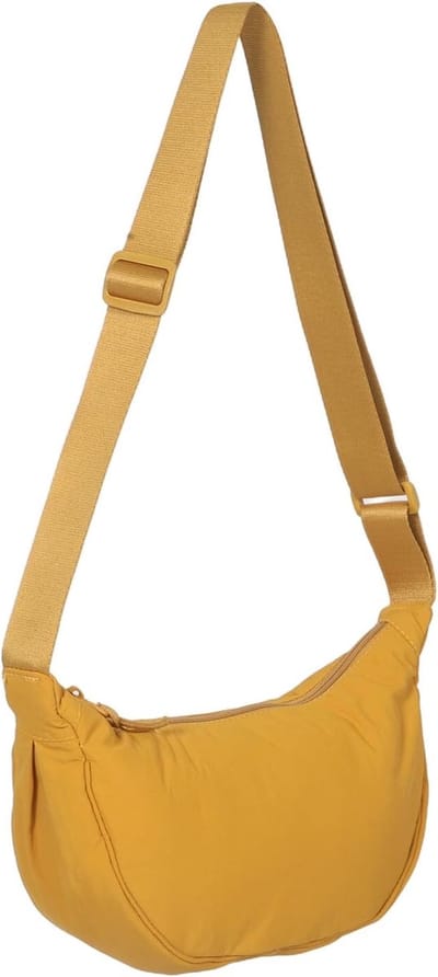 Nylon Crossbody Tas - Schoudertas Dames - Dagelijks Gebruik - Lichtgewicht Ontwerp - 70x32x15 cm - Geel