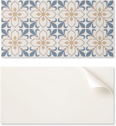 Zelfklevend vinylpaneel voor een tienerkamer, 100x50 cm, bloemenpatroon met bladeren.