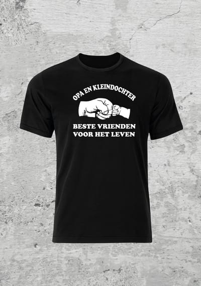 Opa en kleindochter beste vrienden voor het leven t shirt- vader dag- cadeau - dad - fun shirt- Maat s