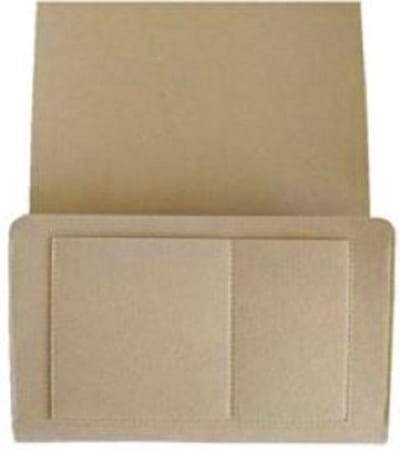 Bank Organiser - Bed Organiser zwart - Bedside Pocket - Tijdschriften Opbergen - Vilt - Nachtkastje - 32 x 20 x 10 cm (Groot) - Beige