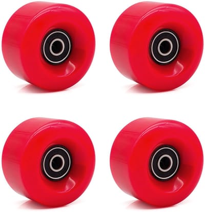 Rolschaats Wielen - Skate Onderdelen - Recreatief Skaten - Goede Grip Buiten - 58mm x 32mm - Rood