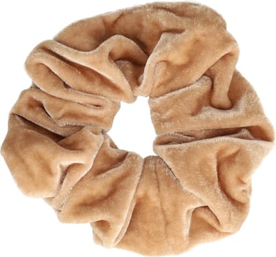 Haarsoires Haarelastiek Scrunchie – Basic – Velvet Stof – Beige - Haarkrinkel - Haar Elastiek met Stof - Zacht & Haarvriendelijk
