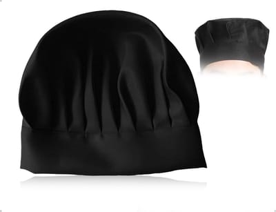 Dailygoods- Kookmuts Verstelbaar - Zwart - Uniseks - Professionele Stijl - Comfortabel - Ademend Materiaal - Koksmuts
