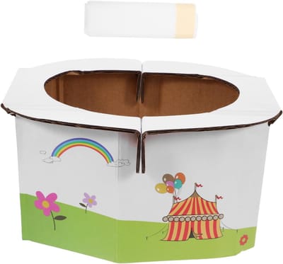 Opvouwbaar Toilet - Draagbaar Potje - Zindelijkheidstraining Peuters - Eenvoudig Vouwbaar - 225 x 185 cm - Wit