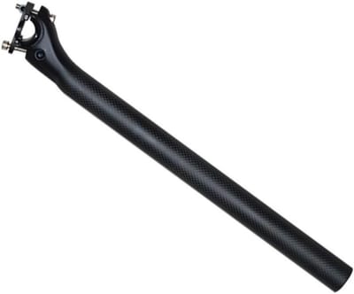 Fiets Zadelpen - Zadel Buizen - Comfortabel Fietsen - Trillingsdempend Ontwerp - 27.2/31.6 x 400mm - Zwart Glanzend