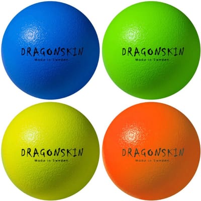 Dragonskin Foamballen Set 4 Stuks 18cm, 4 Kleuren