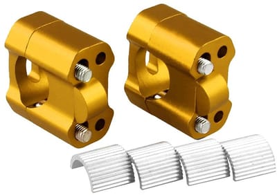 Dailygoods- Stuur Riser Aluminiumlegering - 2 Stuks - Universele Fit - 28mm/22mm - Goud/Zwart/Rood/Blaauw/Zilver - Verhoogt Rijhouding - Handvatverhoger