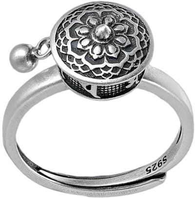 Dailygoods - Draaibare Ring met Lotus Bloem en Mantra voor Tibetaanse Decoratie