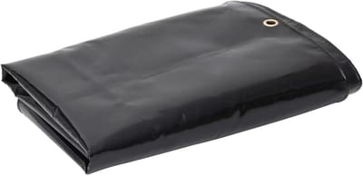 Dekzeil Waterdicht - Zeildoek Afdekzeil - Buiten Beschermen - PVC Gecoat Canvas - 3x3 m - Zwart
