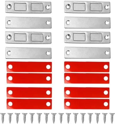 4-delige Magnetische Deurslot Set, Magneet Sluiting voor Kastdeuren, Veiligheidsslot voor Lades en Deuren, Eenvoudige Installatie en Sterke Bevestiging