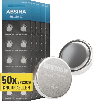 Horlogebatterij SR920SW - Verpakking van 10 stuks, Lekvrij, Lange Houdbaarheid, Knoopcel 371, Batterij voor Horloges