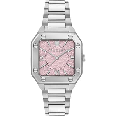 Philipp Plein Plein Edge PWZGA0126 Horloge - Staal - Zilverkleurig - Ø 34 mm