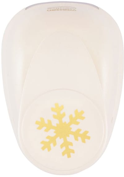 Vaessen Creative Pons - Figuurpons - Sneeuwvlok - 3,7 x 3,7 cm