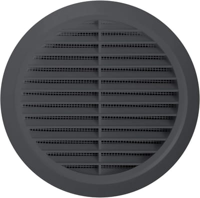 Rond ventilatierooster Ø 90 mm met insectenbescherming - ideaal voor keuken en badkamer