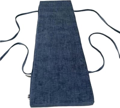 Bankkussen Buiten - Zitkussen Terras - Comfort Verhogend - Antislip Onderkant - 129 x 40 cm - Blauw