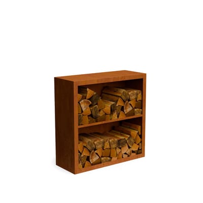 Egura cortenstaal Houtopslag 2 vakken met achterwand L100 x B38,5 x...