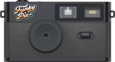 FUNKYPIX X9 BLACK - Schermloze digitale retro camera - 3 filters - flitser - 4GB SD-kaart - vintage fotocamera zonder scherm - zwart